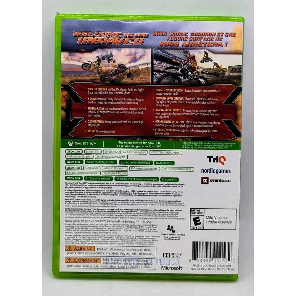 2007 MX Vs ATV Untamed Microsoft Xbox 360 - Pre-Owned